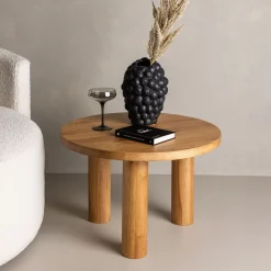 Ronde Salontafel Meghen Rubberhout, 60cm