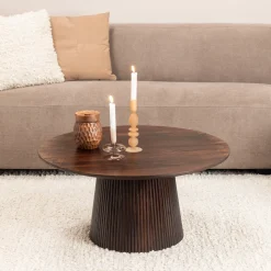 Ronde Salontafel Olav Mangohout, 80cm
