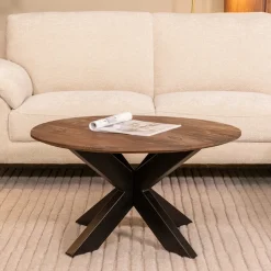 Ronde Salontafel Otis Mangohout, 80cm