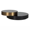 Ronde Salontafel Slice Spiegelglas, 112cm