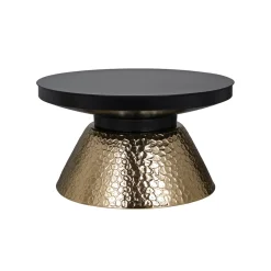 Salontafel Freddie 75cm, kleur Zwart/Goud
