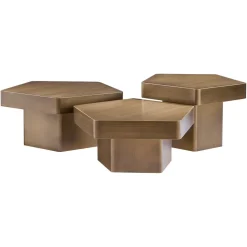 Salontafel Hexa Set van 3 stuks, kleur Brushed Gold