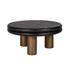 Salontafel Macaron Eikenhout en metaal, 80cm