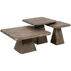 Salontafel Marlie Set van 3 stuks, kleur Goud