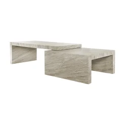 Salontafel Novaz Marmer, Set van 2 stuks