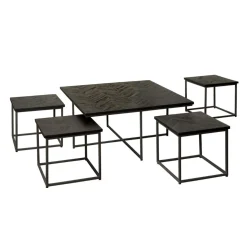 Salontafel Via Teakhout, Set van 5 stuks