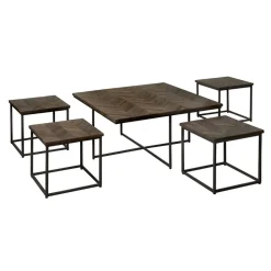 Salontafel Via Teakhout, Set van 5 stuks