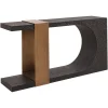 Sidetable Bazel 150cm, kleur Zwart/Goud