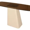 Sidetable Mylon Glas en gecoat staal, 140cm
