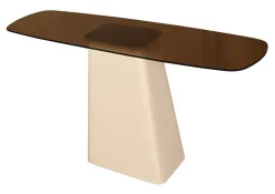 Sidetable Mylon Glas en gecoat staal, 140cm
