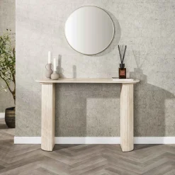 Sidetable/Kaptafel Laycie Travertinlook, 120cm