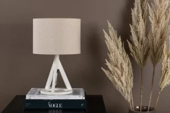 Tafellamp Callahan Linnen, kleur Beige