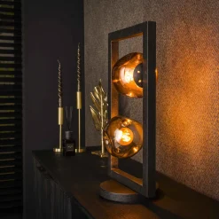 Tafellamp Shahid Glas, 2-lamps