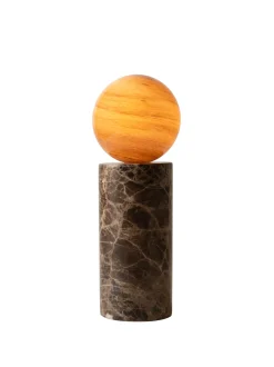 Tafellamp Tivoli Marmer en glas, kleur Bruin