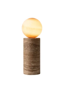Tafellamp Tivoli Travertin en glas
