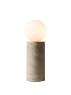 Tafellamp Tivoli Travertin en glas