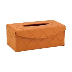 Tissuebox Molly Lederlook, kleur Oranje