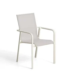 Tuinstoel Canea Textileen, kleur Beige/Ecru