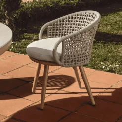 Tuinstoel Lidario Touw en houtlook