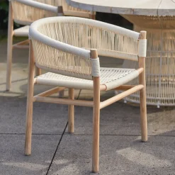 Tuinstoel Saint Tropez Teakhout en touw