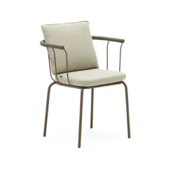 Tuinstoel Salguer Gevlochten touw en staal, kleur Beige