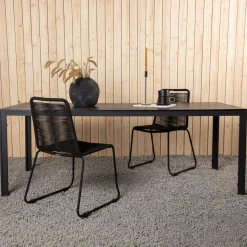 Tuintafel Erikka Polywood, kleur Zwart