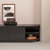 TV-meubel Finca Rechts, Mat zwart, 78cm