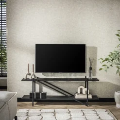 TV-meubel Jerrod Liquid metal