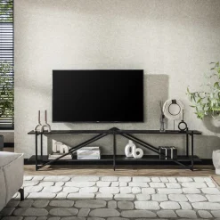 TV-meubel Jerrod Liquid metal