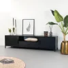 TV-meubel Kala Mangohout 180cm, kleur Zwart