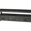 TV-meubel Norris Mangohout en staal, 150 cm