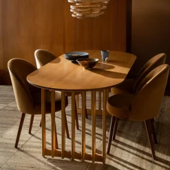 Uitschuifbare Eettafel Barlet Eikenhout, 200/240 x 90cm
