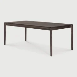 Uitschuifbare Eettafel Bok Gevernist Eikenhout, kleur Bruin
