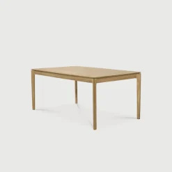 Uitschuifbare Eettafel Bok Gevernist Eikenhout, kleur Naturel