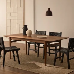 Uitschuifbare Eettafel Elan Notenhout, 200-260 x 100cm