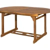 Uitschuifbare Ovale Tuintafel Larissa 150 - 200 x 100cm, Acaciahout