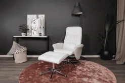 Verstelbare Fauteuil Kierstan Met voetenbank, kleur Grijs