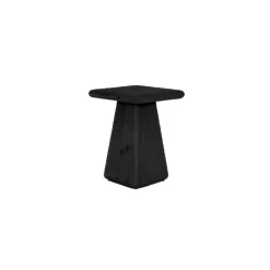 Vierkante Bijzettafel Asti Mangohout, kleur Zwart