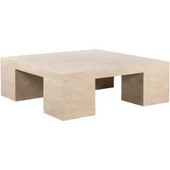 Vierkante Salontafel Biltmore Travertin, 110 x 110cm