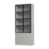 Vitrinekast Basic Grenenhout, kleur Mist