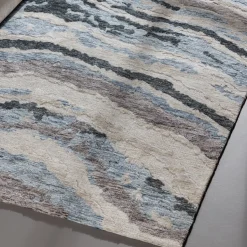 Vloerkleed Silviano kleur Beige/Blauw