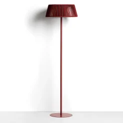Vloerlamp Aldet Op zonne-energie, Plat Geweven touw