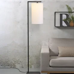 Vloerlamp Boston Langwerpig, 160cm, kleur Zwart