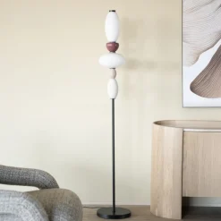Vloerlamp Garca Keramiek en glas, 163cm hoog