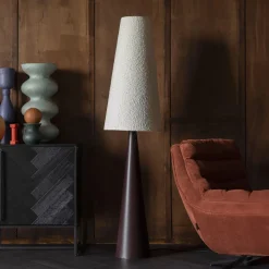 Vloerlamp Miki Bouclé, 166cm
