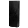 Wandkast Tenna Mangohout, 220 x 80cm, kleur Zwart