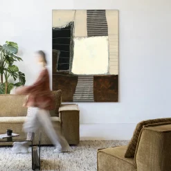Wandkleed Abstract 8 in maat en frame naar keuze