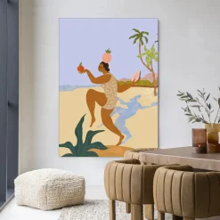 Wandkleed Balancing Act in maat en frame naar keuze