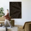 Wandkleed Circle Dark in maat en frame naar keuze