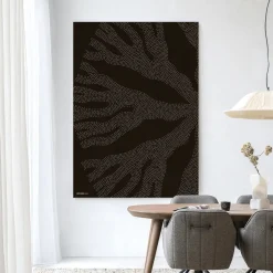 Wandkleed Circle Dark in maat en frame naar keuze